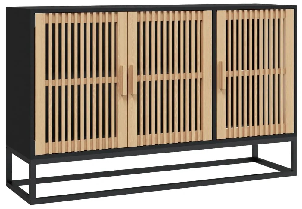 352122 vidaXL Бюфет, черен, 105x30x65 см, инженерно дърво