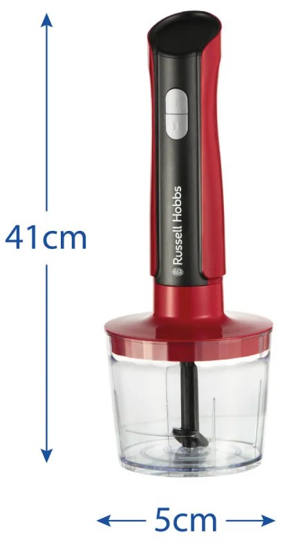 Блендер 3в1 Russell Hobbs Desire 27140-56, 500W, 600+500 мл, 2 скорости + пулс, Неръждаема стомана, Без BPA, Червен