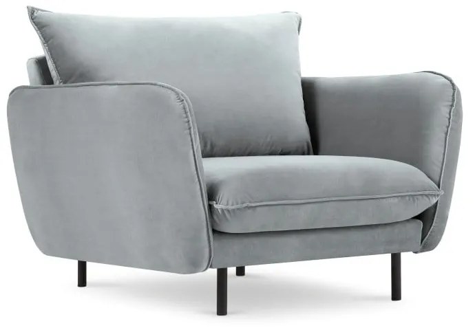 Кресло от светлосиво кадифе Vienna - Cosmopolitan Design