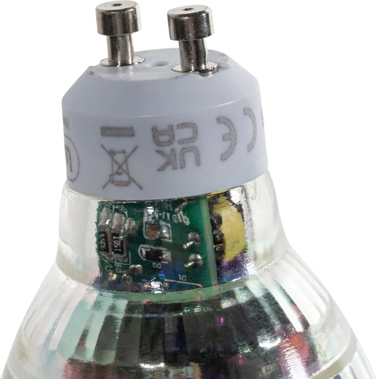 Комплект от 5 димируеми прозрачни GU10 LED крушки 50 мм 2.5W 450 lm 3000K