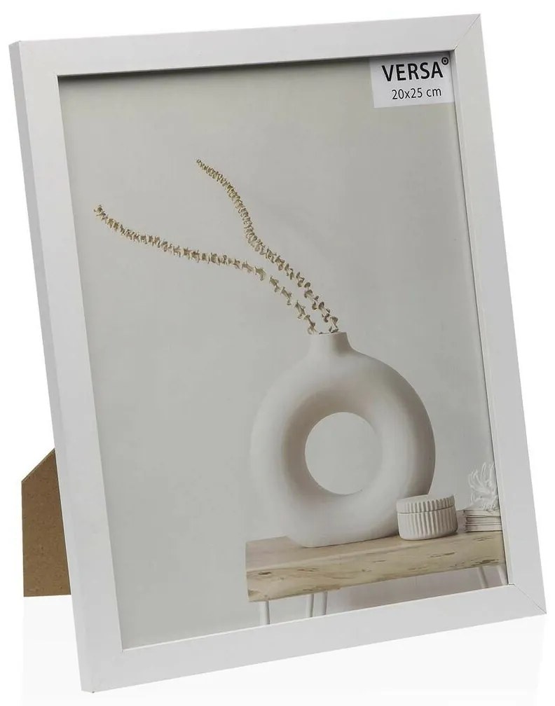 Рамка за снимки Versa Бял Дървен MDF Vintage 1,2 x 27 x 22 cm