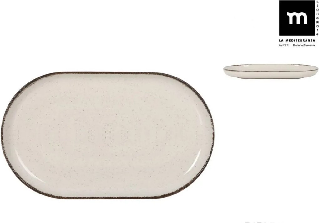 Овално Порцеланово Плато LA MEDITERRANEA Annlo - Елегантно Сервиране - 25x15 cm