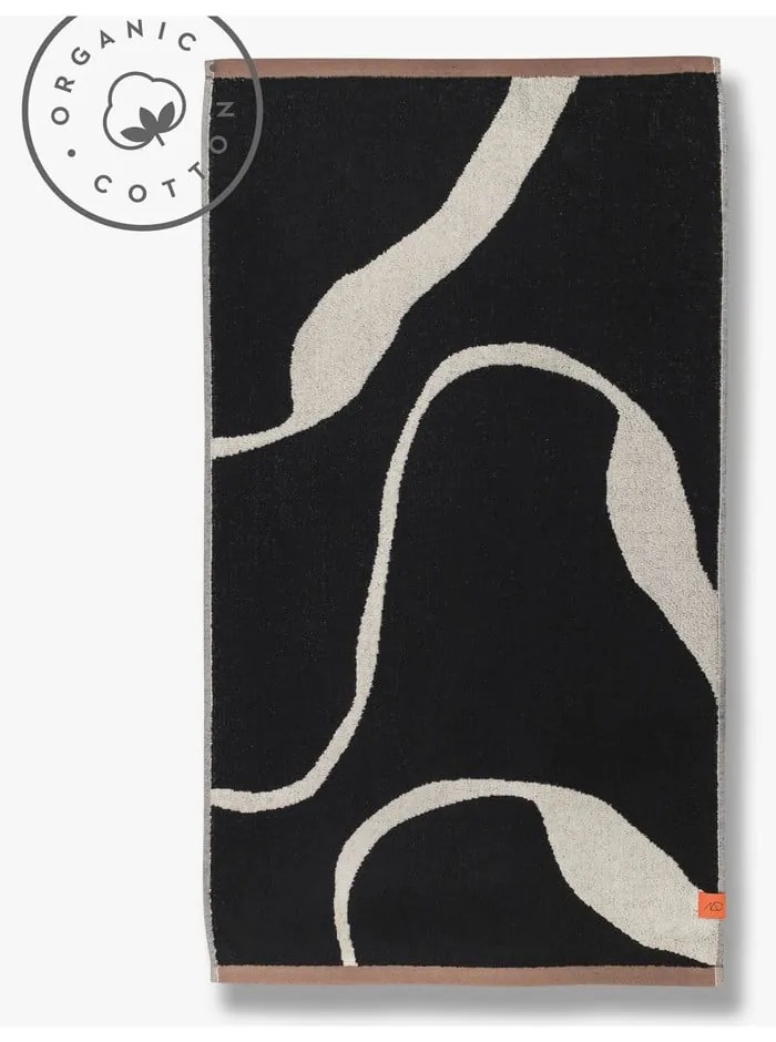 Черно-бяла кърпа от органичен памук 70x133 cm Nova Arte - Mette Ditmer Denmark
