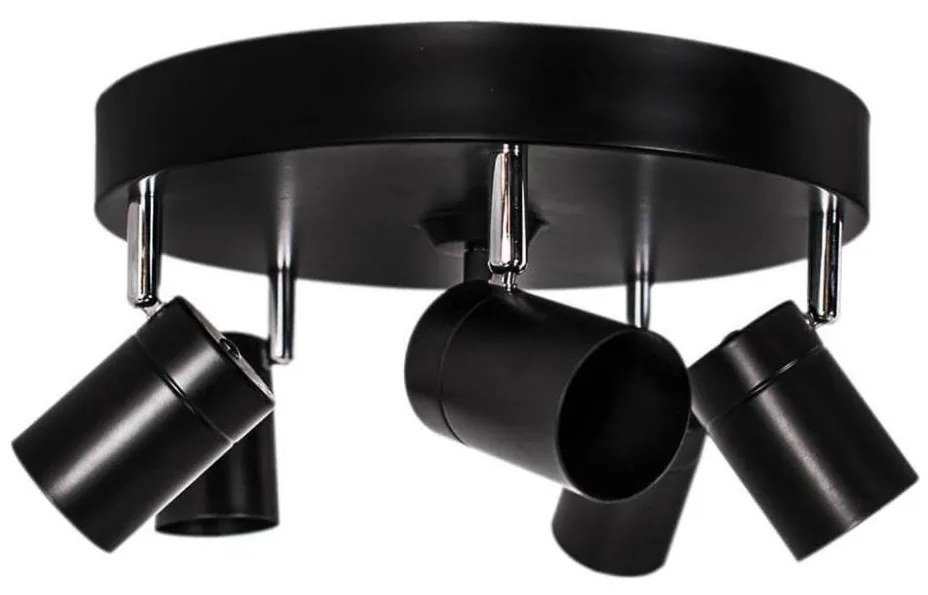 ByRydens 4200730-4002 - Точково осветително тяло CORRECT, 5xGU10/7W/230V, черно, Ø 30 см