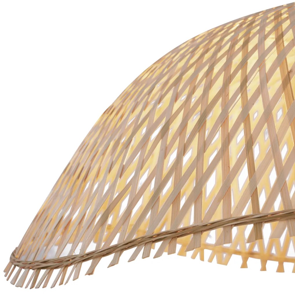 Бохемски висящ полилей черен с бамбук - Лили