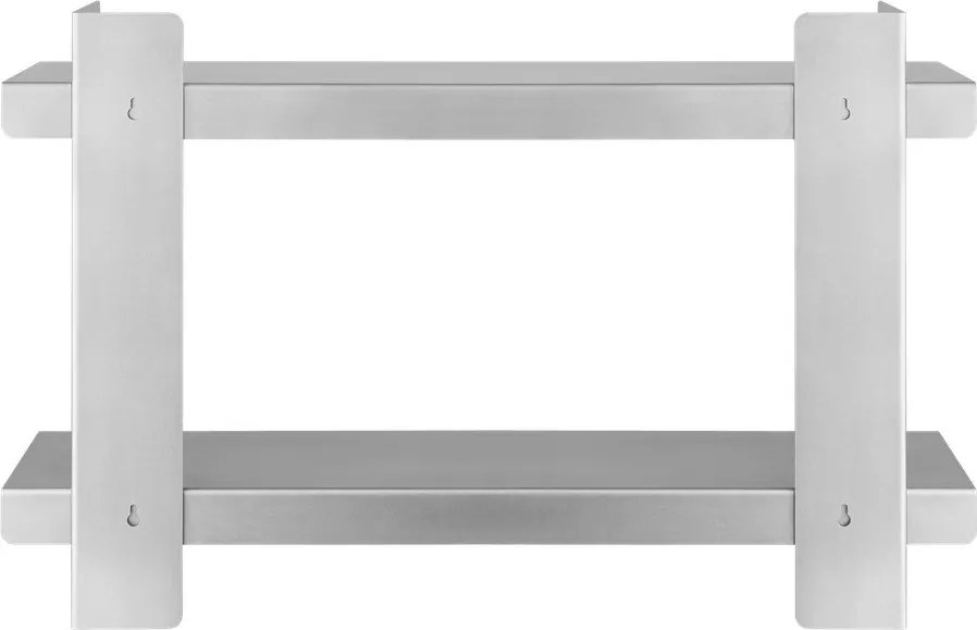 На няколко нива метален стенен рафт в сребрист цвят 70 cm Tivo – noo.ma