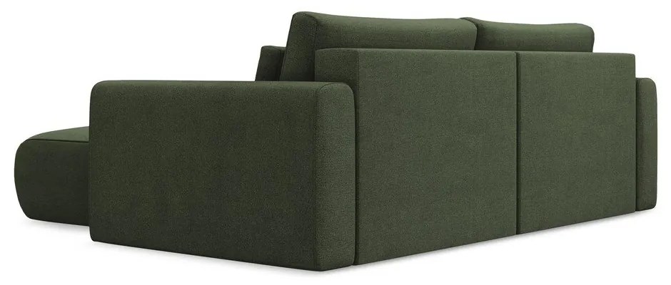 Разтегателен ъглов диван с място за съхранение в цвят каки (десен ъгъл) Kapua – Makamii