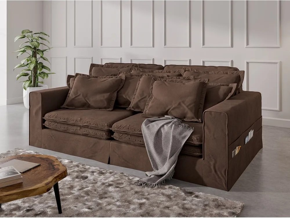 Тъмнокафяв диван 236 cm Nora – Ropez