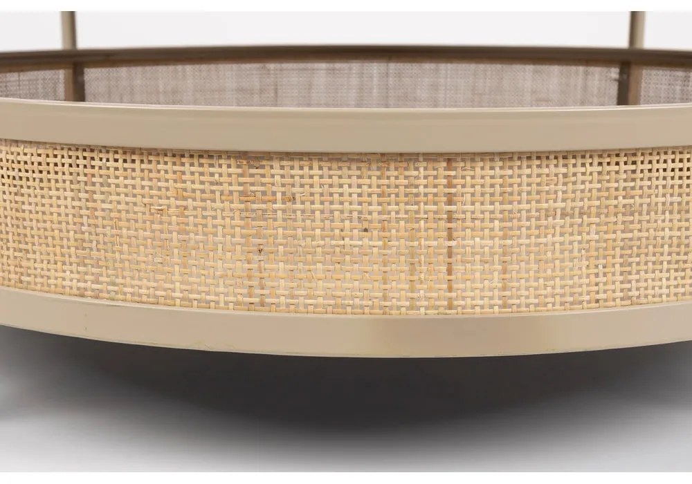 Кръгла масичка за кафе в бежов и естествен цвят ø 80 cm Makoto – White Label
