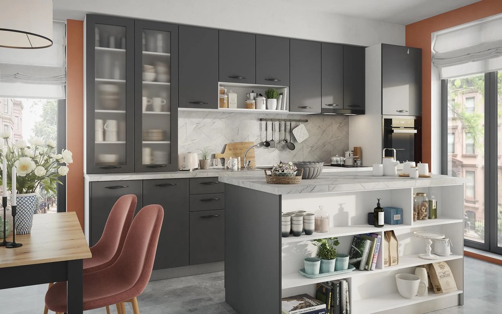 Кухненски шкаф витрина Симон 37