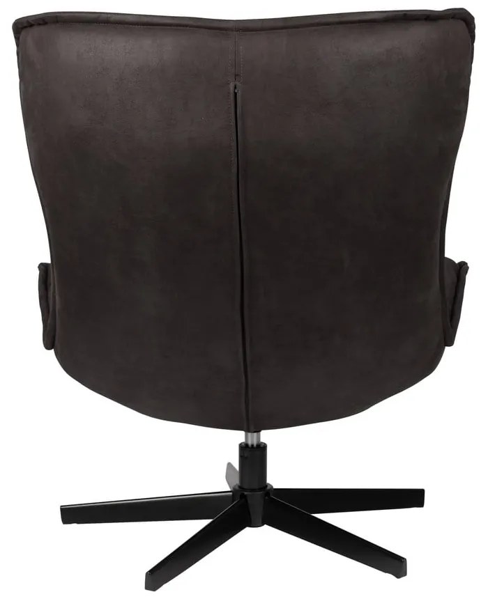 Тъмносиво кадифено кресло John - White Label