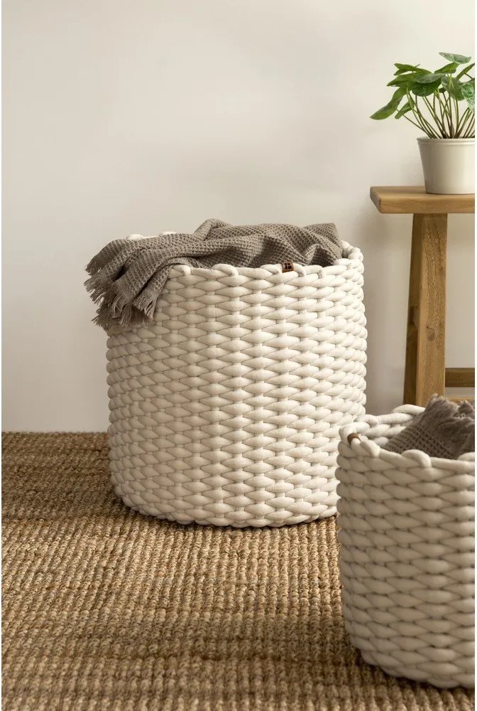 Текстилна кошница ø 40x40 cm Peach Skin Round XL – Bigso