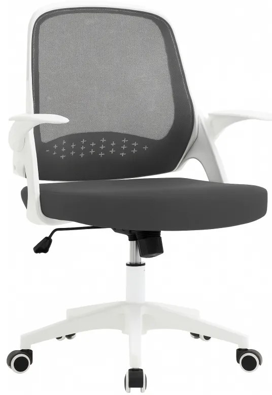 Работен стол Flexi Mesh, До 120 кг, TILT, Мрежа, Лумбална опора, Сив