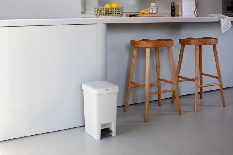 Кош за боклук с педал Brabantia StepUp 1008480, 16 л, Екологични материали, Голям отвор, Светлосив