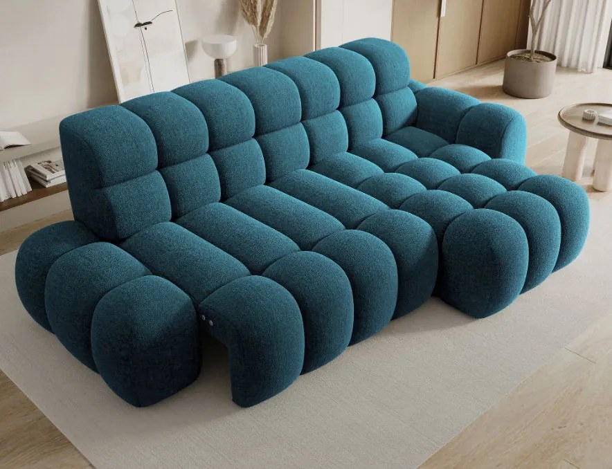 Ъглов диван Нерида-син-десен