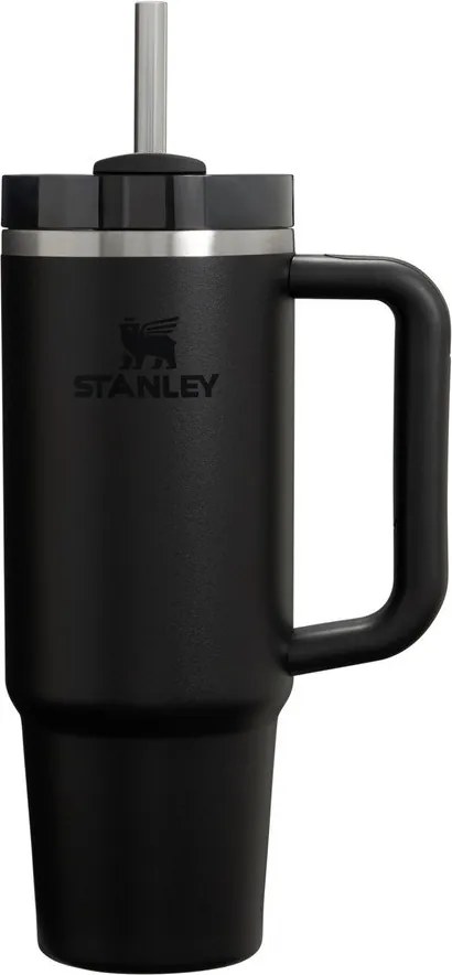 Черен термос със сламка от неръждаема стомана 890 ml Quencher H2.O FlowState™ Tumbler Black 2.0 – Stanley