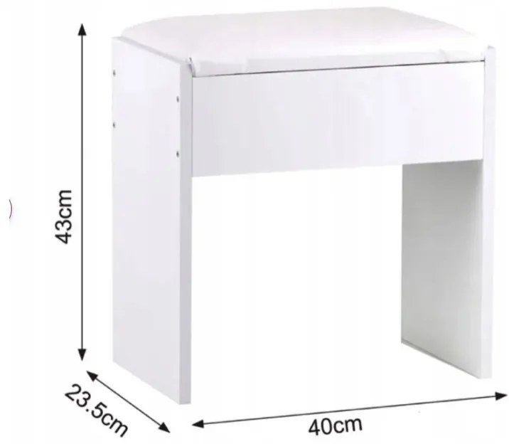 Холивудска козметична тоалетка с табуретка - елегантност, стил и практичност в едно