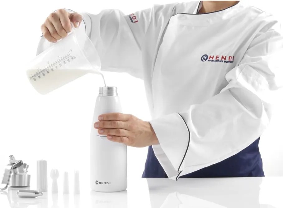 Черна алуминиева бутилка за бита сметана , 500 ml Kitchen Line - Hendi