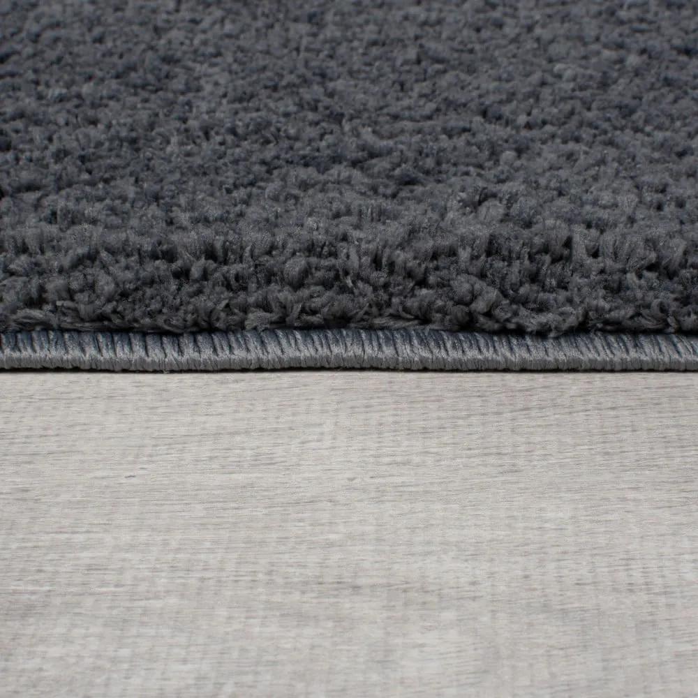 Тъмносив килим от рециклирани влакна подходящ за пране 80x150 cm Fluffy – Flair Rugs