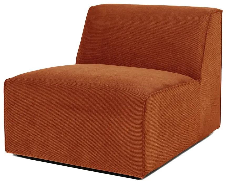 Модул за оранжев велурен диван (централна част) Sting - Scandic