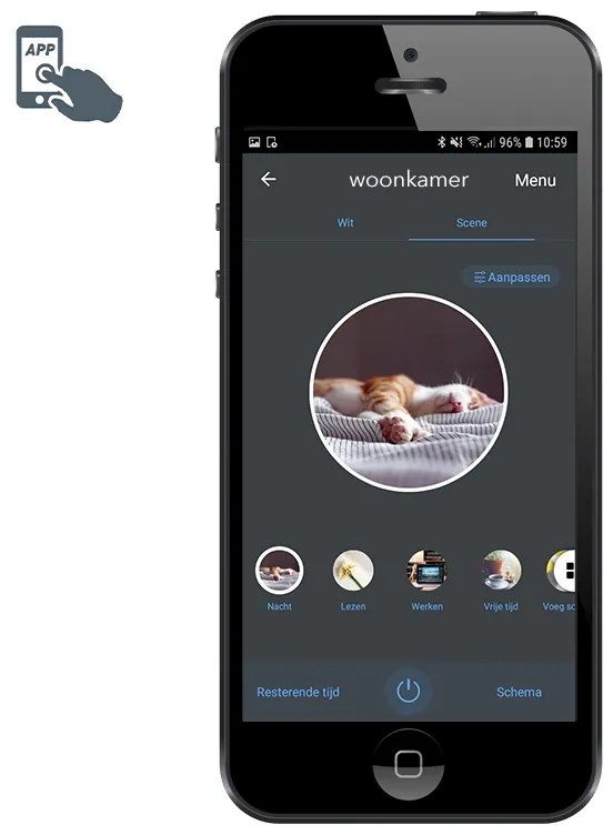 Смарт улична лампа тъмно сива 45 см с WiFi P45 - Malios