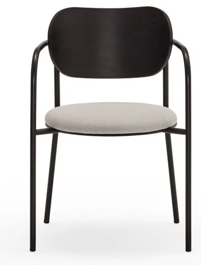 Черно-сив трапезен стол в декор от пепел Eclipse - Teulat