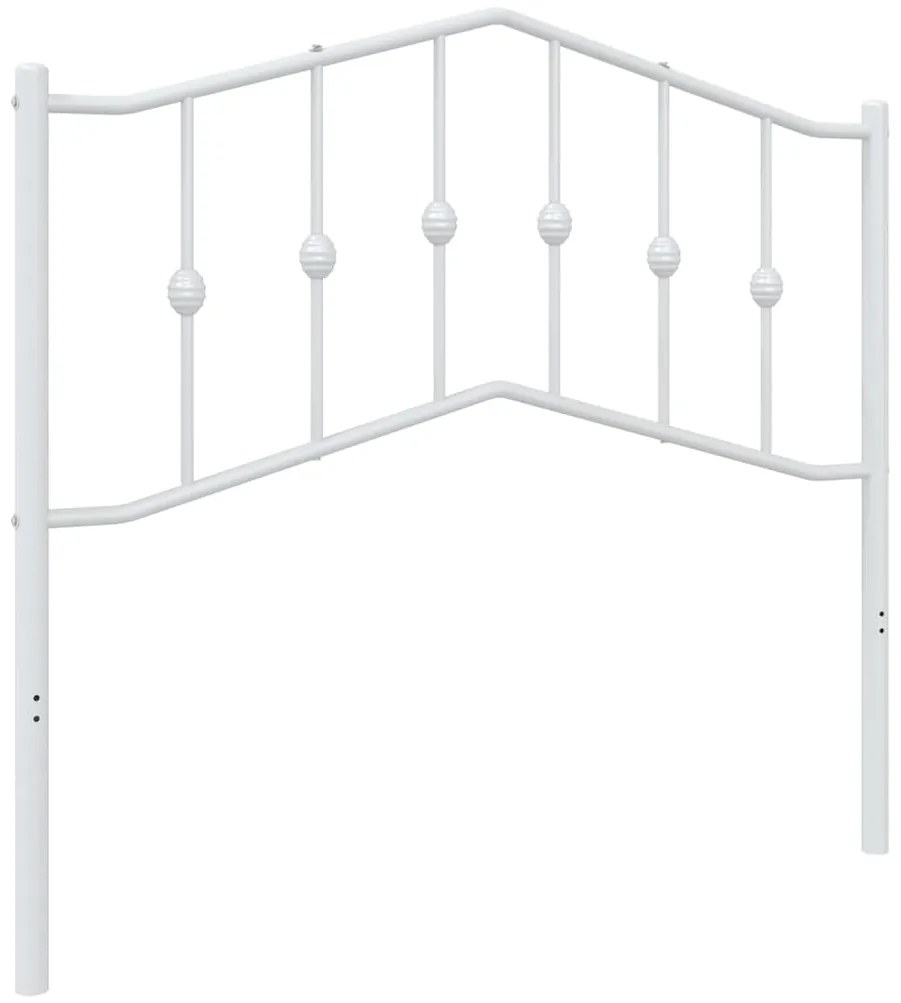 373867 vidaXL Метална резервна табла за легло, бяла, 100 см