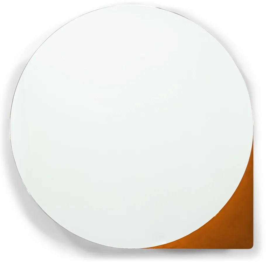 Метален стенен шкаф за баня с огледало в тухлен цвят 55x55 cm Sonnet – Spinder Design