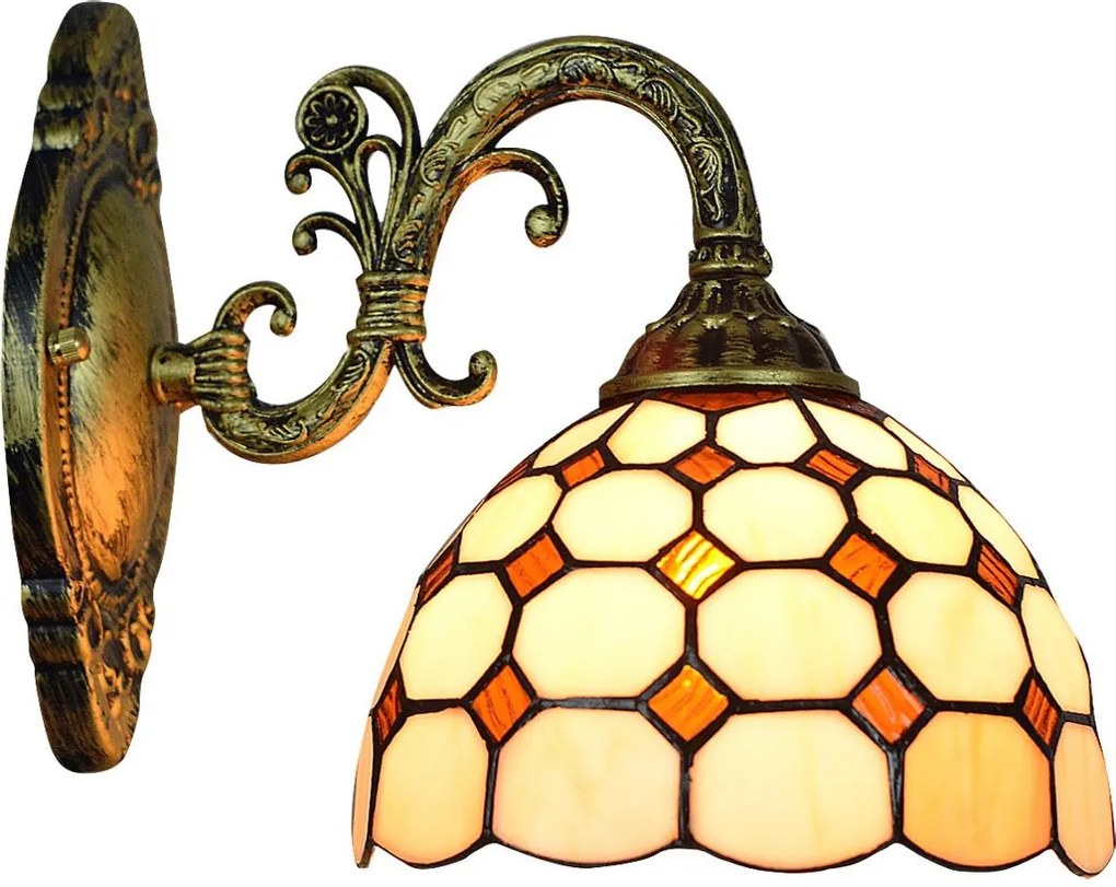 Brilagi - стенна витражна лампа DORAN в стил Tiffany 1xE27/40W/230V