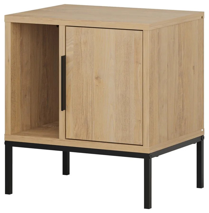 Нощно шкафче в дъбов декор в естествен цвят Lani - Marckeric