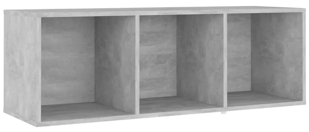 805538 vidaXL ТВ шкаф, бетонно сив, 107x35x37 см, инженерно дърво