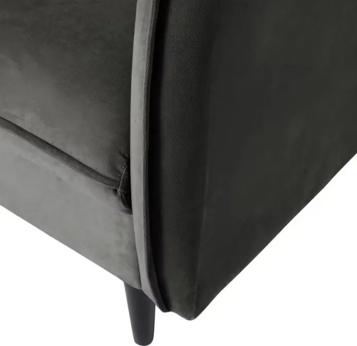 Тъмносив кадифен диван 203 cm Juli – Ropez