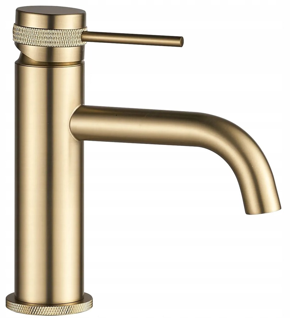 Смесител за мивка Rea Lungo Grip Brush Gold low