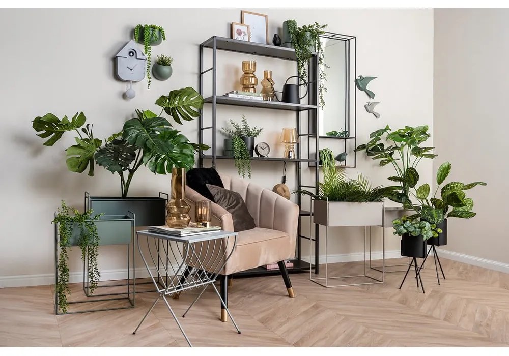 Сив стенен часовник с махало , 21,5 x 41,5 cm Modern Cuckoo - Karlsson