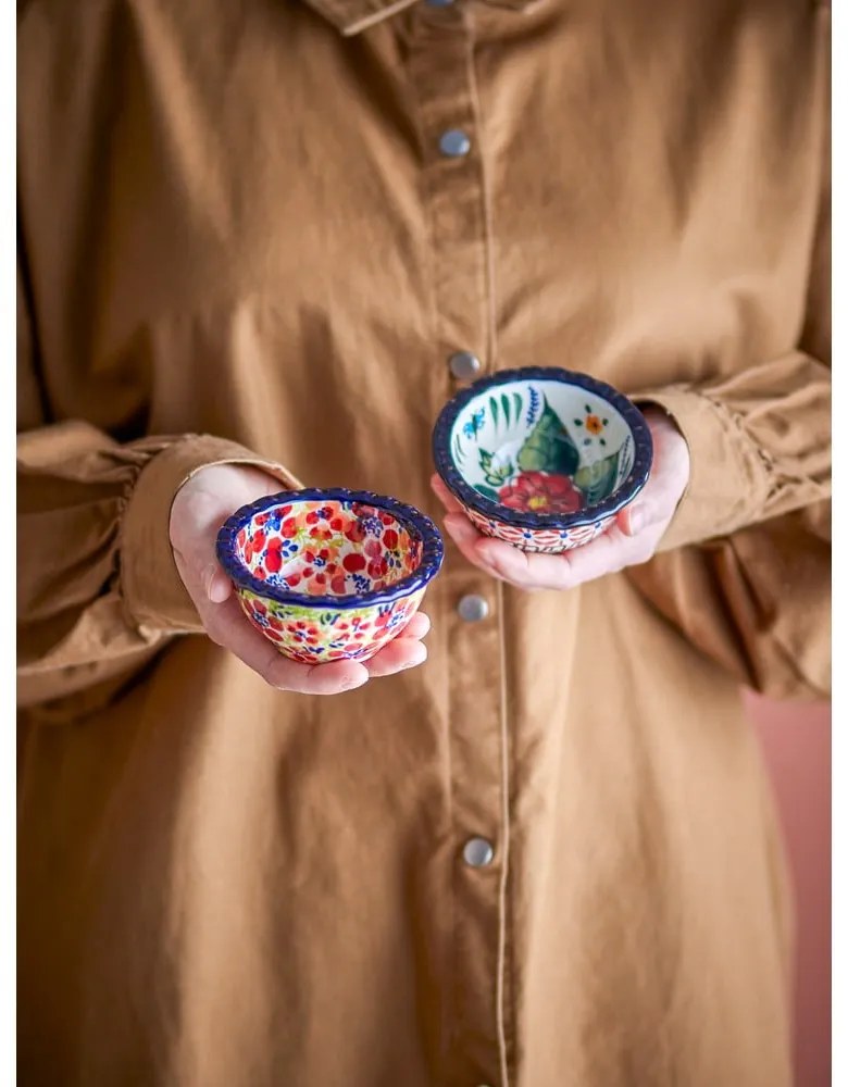 Червени глинени купички в комплект от за сервиране 2 бр. 95 ml Florist – Bloomingville