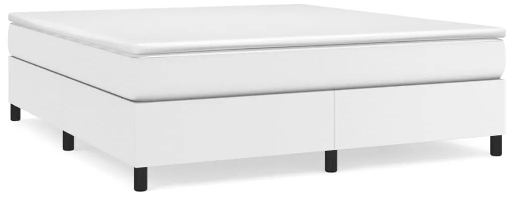 3121054 vidaXL Рамка за легло бяла 160x200 см изкуствена кожа
