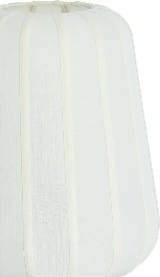 Бяла метална настолна лампа с текстилен абажур (височина 29 cm) Bibia – Light & Living