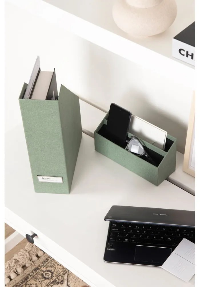 Картонени органайзери в комплект от 4 бр. Hugo Canvas Paper Laminate – Bigso