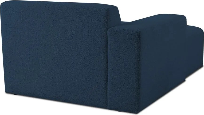 Тъмносин модулен диван от букле (ляв ъгъл) Roxy – Scandic