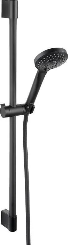 Ръчен душ с 3 функции и тръбно окачване, Horn Black, черен мат