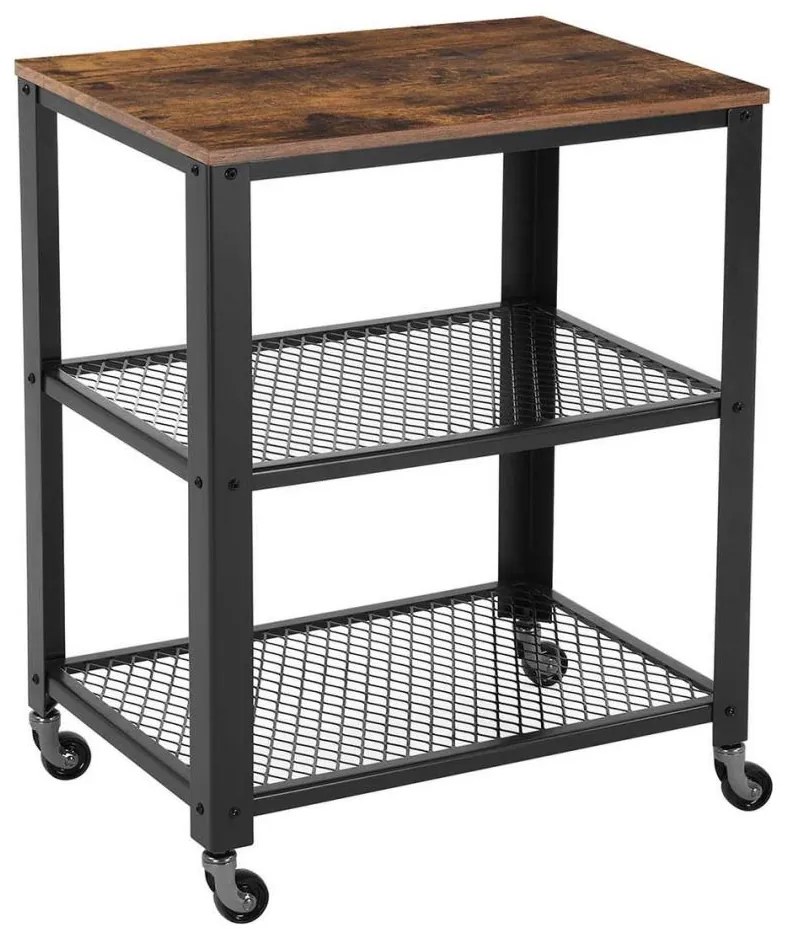 Масичка за сервиране MARGE, кафява/черна