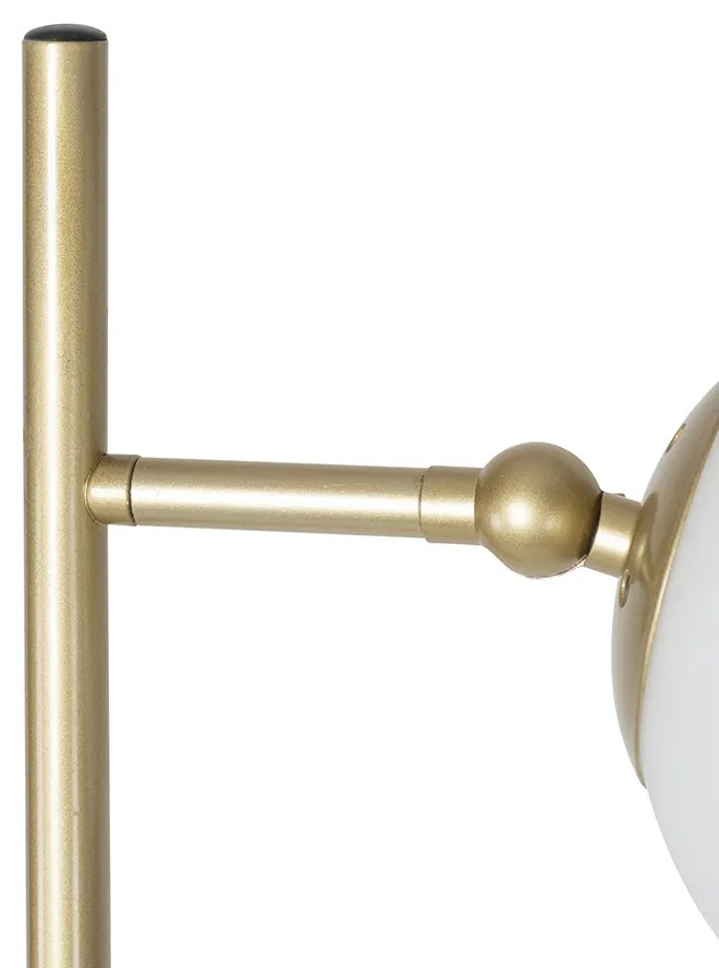 Интелигентна подова лампа златиста с матово стъкло с 2 Wifi P45 - Pallon