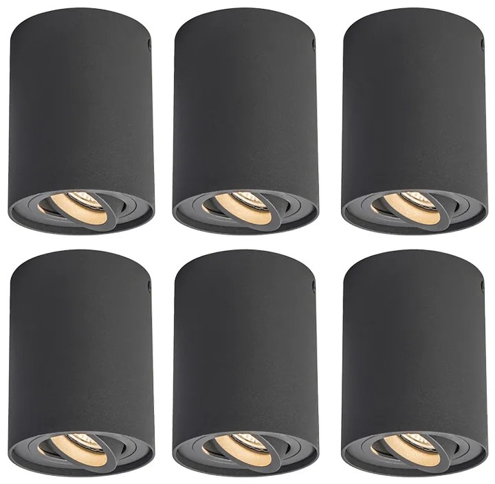 Комплект от 6 интелигентни тъмно сиви прожектори с WiFi GU10 - Rondoo up