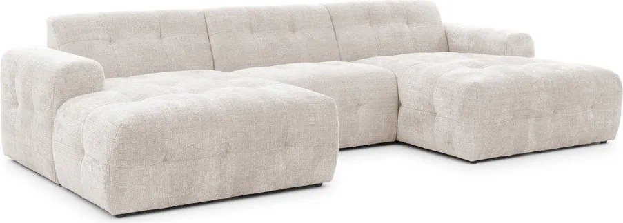 Кремав ъглов диван (U форма/с лежанка) Melva – Ropez