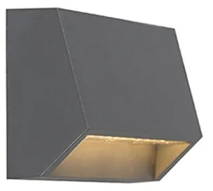 Модерна външна стенна лампа тъмно сива с LED IP54 - Sandstone 1