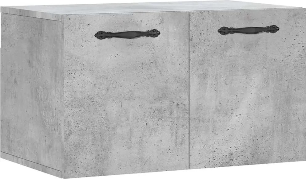 830016 vidaXL Стенен шкаф, бетонно сив, 60x36,5x35 см, инженерно дърво