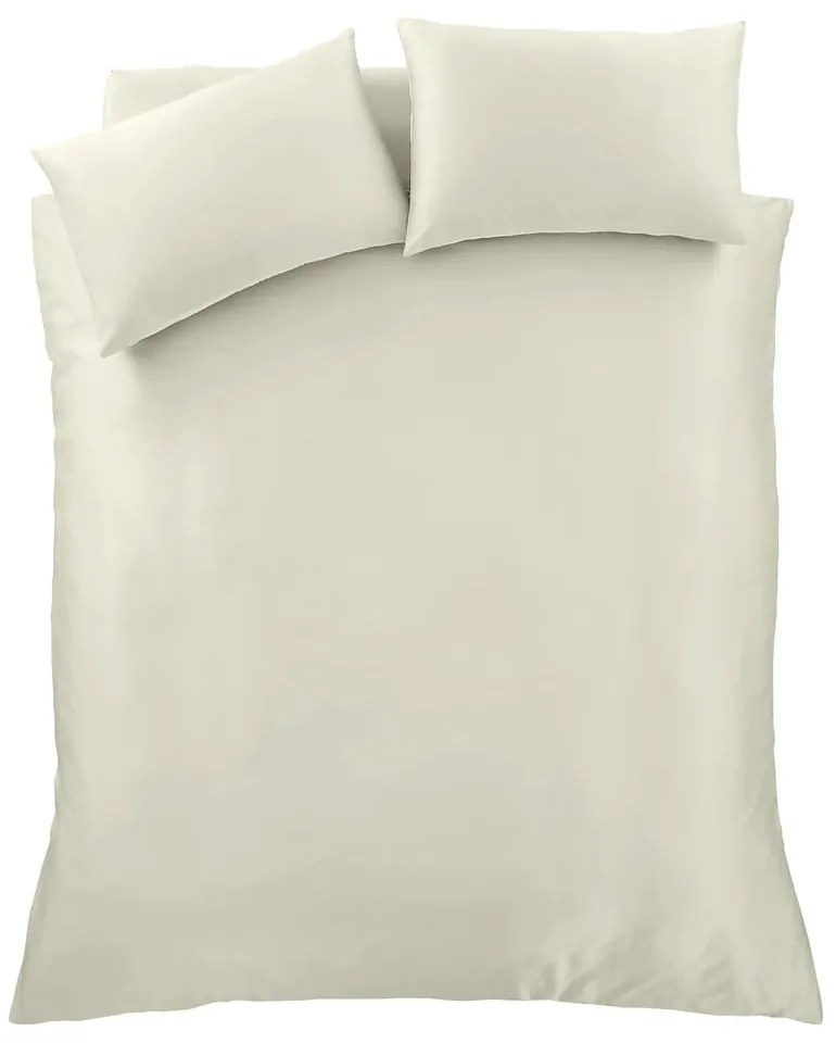 Бежово двойно сатенено спално бельо 200x200 cm Silky Soft – Catherine Lansfield