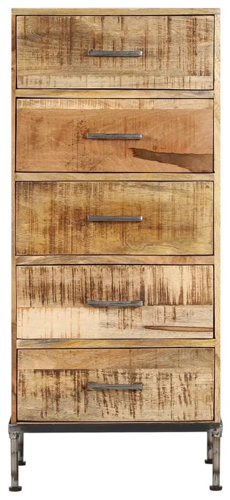 247806 vidaXL Шкаф с чекмеджета, 45x35x106 см, мангово дърво масив