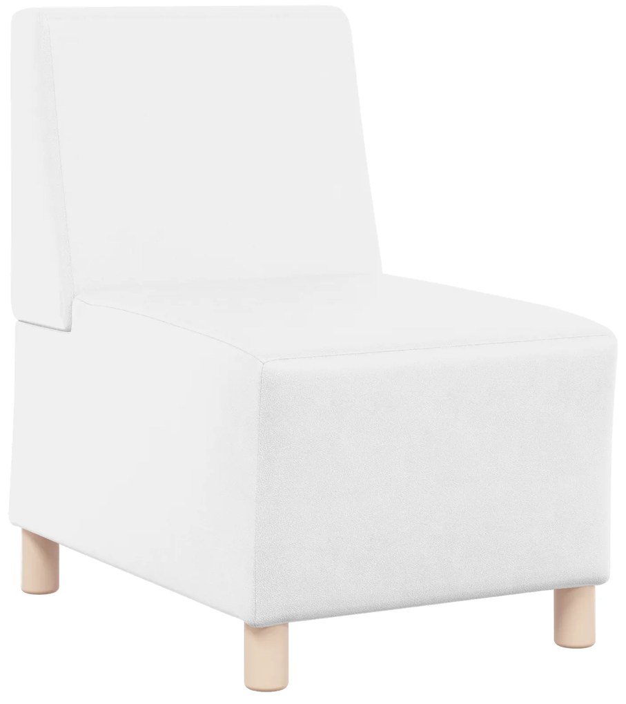 4108495 vidaXL Диван стол Бяло 55 x 74 x 82 см Изкуствена кожа
