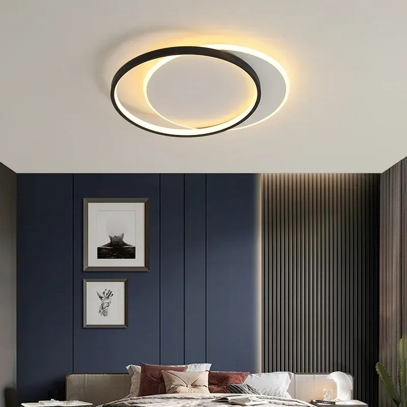 LHJ076-C ЧЕРНА 40 CM LED ТАВАНСКА ЛАМПА